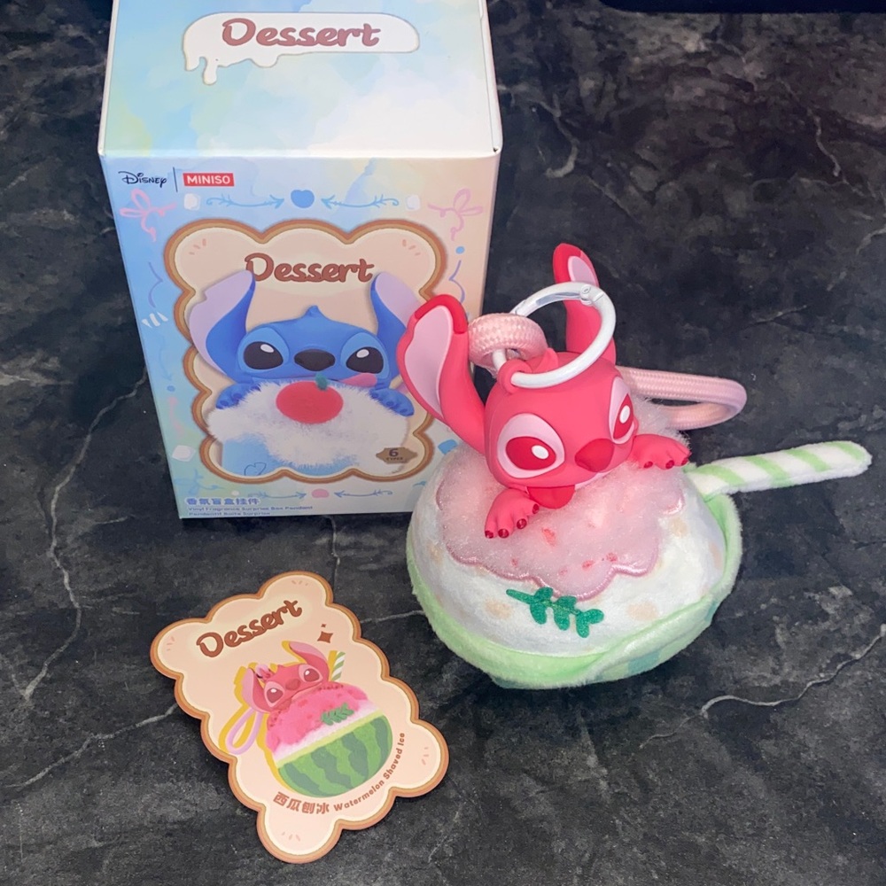 Disney MINSO Stitch Dessert Bag Charm Plush Pendent